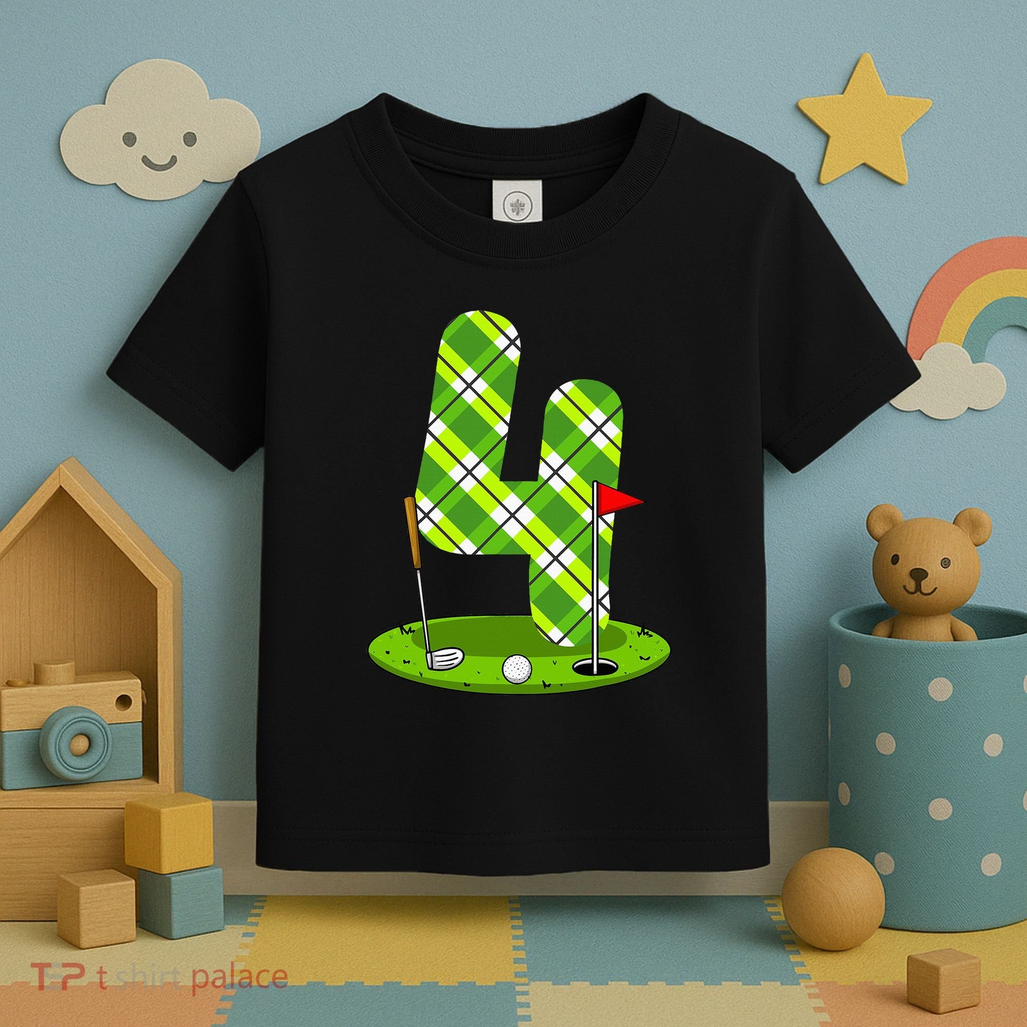 Golf Birthday 4th Birthday Party Golfer Toddler T-Shirt