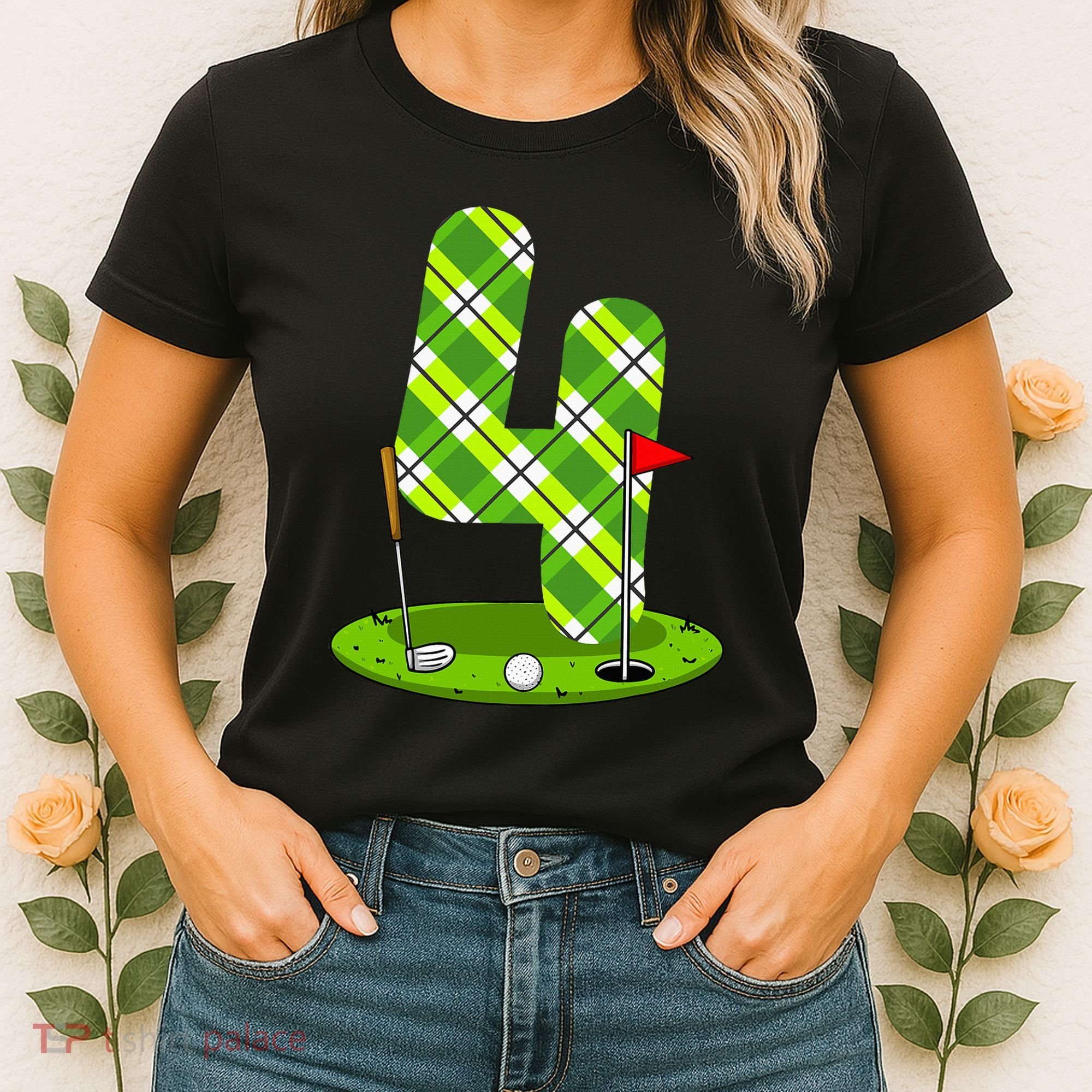 Golf Birthday 4th Birthday Party Golfer Women's T-Shirt
