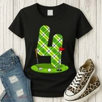 Golf Birthday 4th Birthday Party Golfer Women's T-Shirt thumb 3