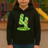 Golf Birthday 4th Birthday Party Golfer Kids Hoodie thumb 3