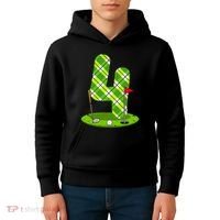 Golf Birthday 4th Birthday Party Golfer Kids Hoodie thumb 4