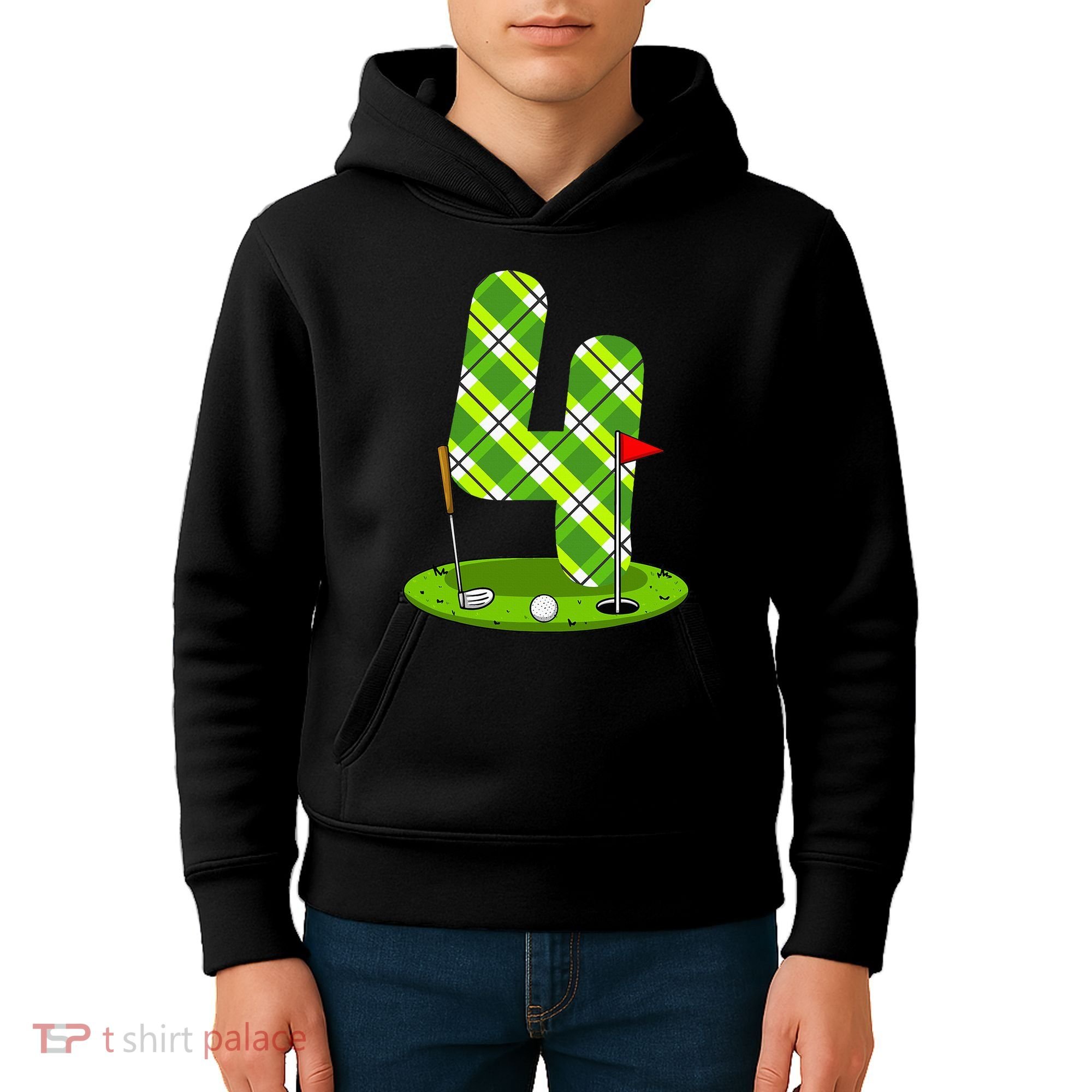 Golf Birthday 4th Birthday Party Golfer Kids Hoodie