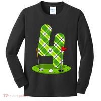 Golf Birthday 4th Birthday Party Golfer Kids Long Sleeve Shirt thumb 0