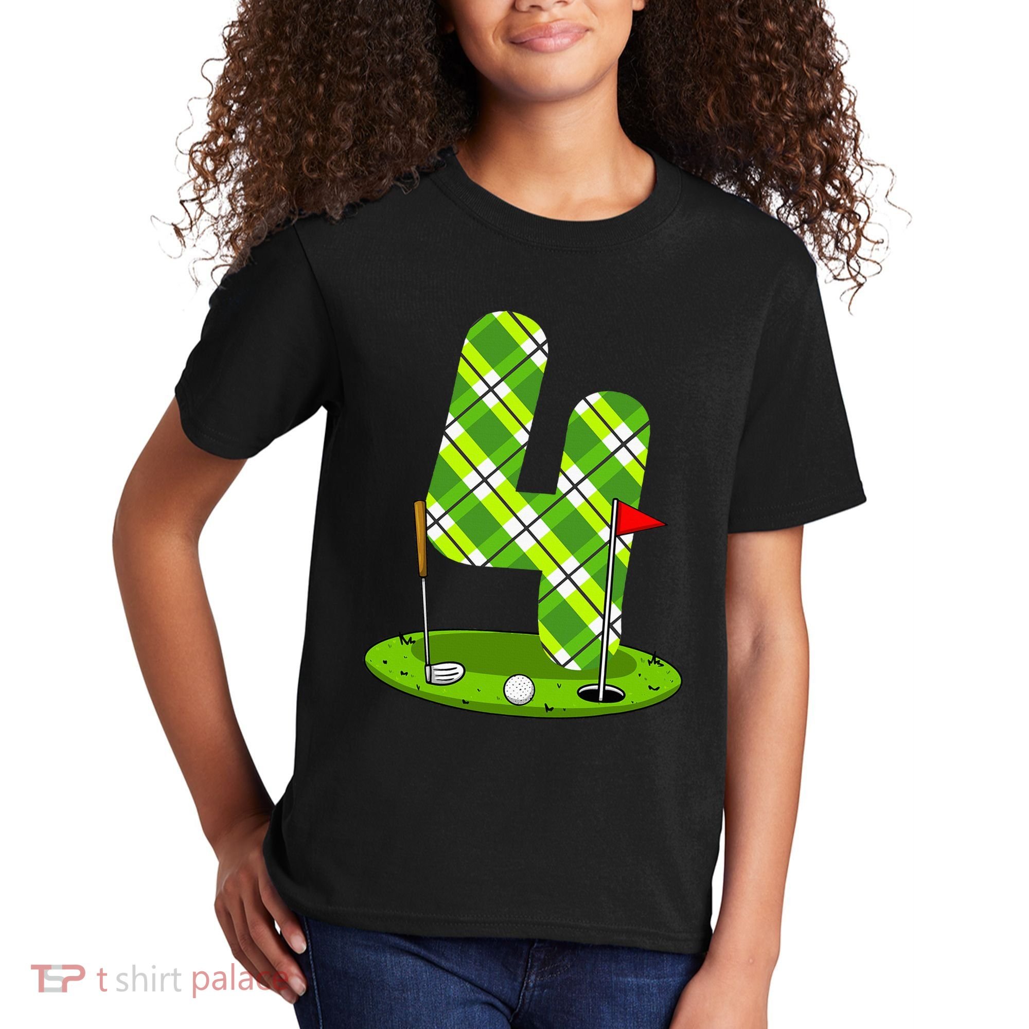 Golf Birthday 4th Birthday Party Golfer Kids T-Shirt