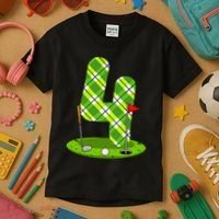 Golf Birthday 4th Birthday Party Golfer Kids T-Shirt thumb 3