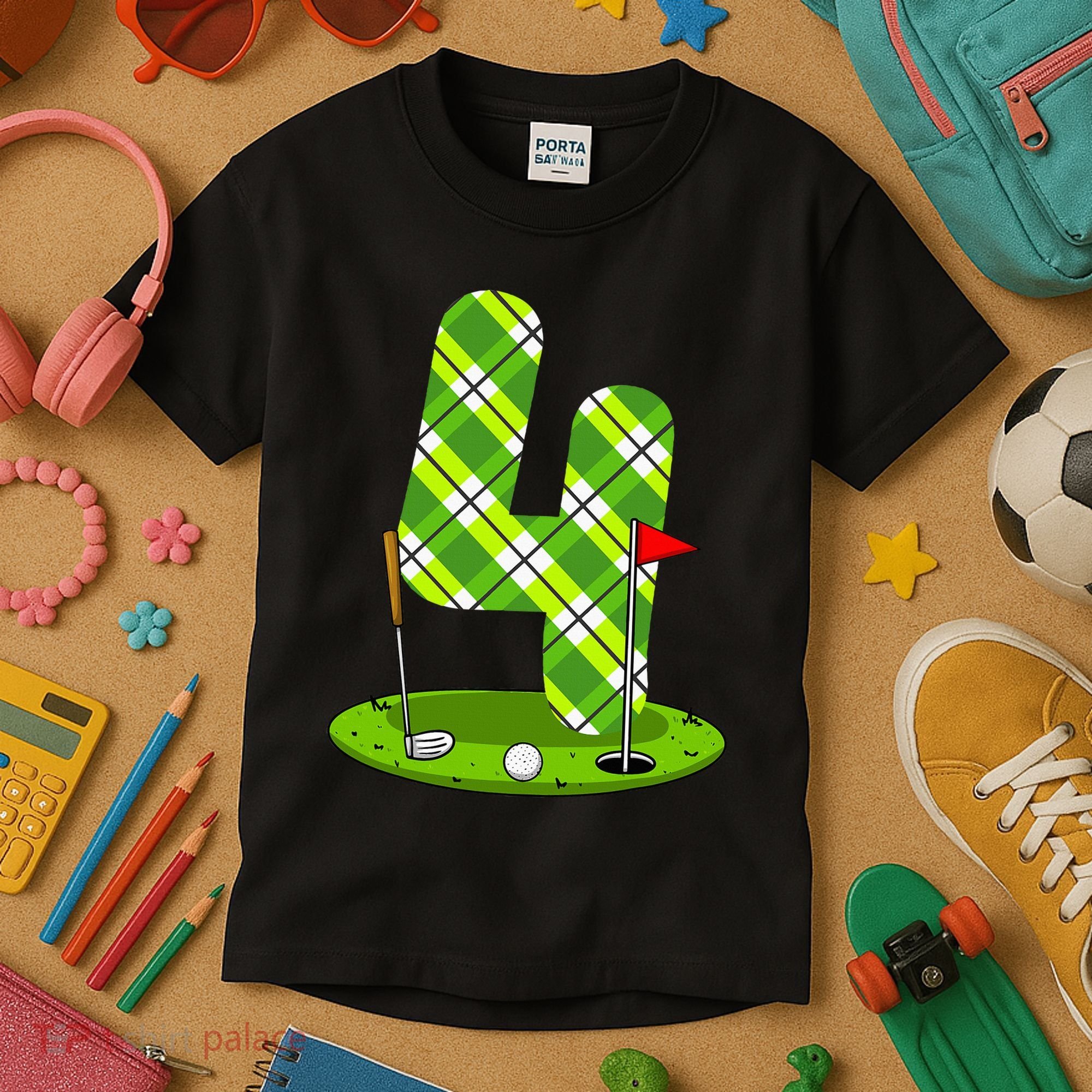 Golf Birthday 4th Birthday Party Golfer Kids T-Shirt