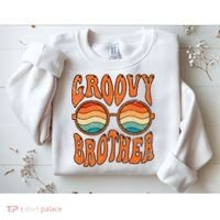 Groovy Brother 70s Aesthetic 1970'S Retro Brother Sweatshirt thumb 2