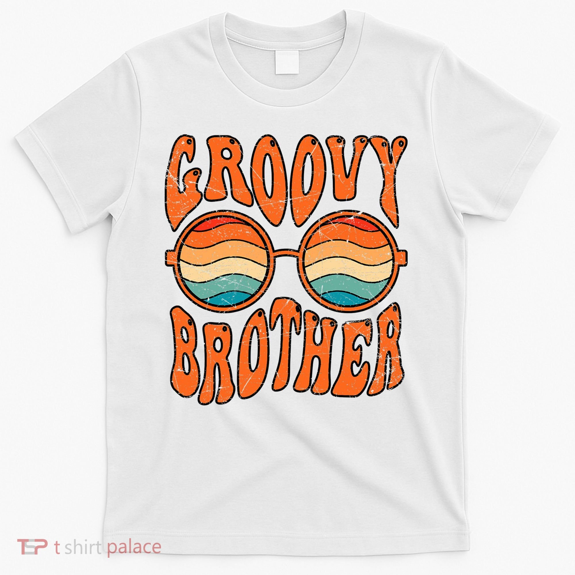 Groovy Brother 70s Aesthetic 1970'S Retro Brother T-Shirt