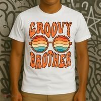 Groovy Brother 70s Aesthetic 1970'S Retro Brother T-Shirt thumb 3