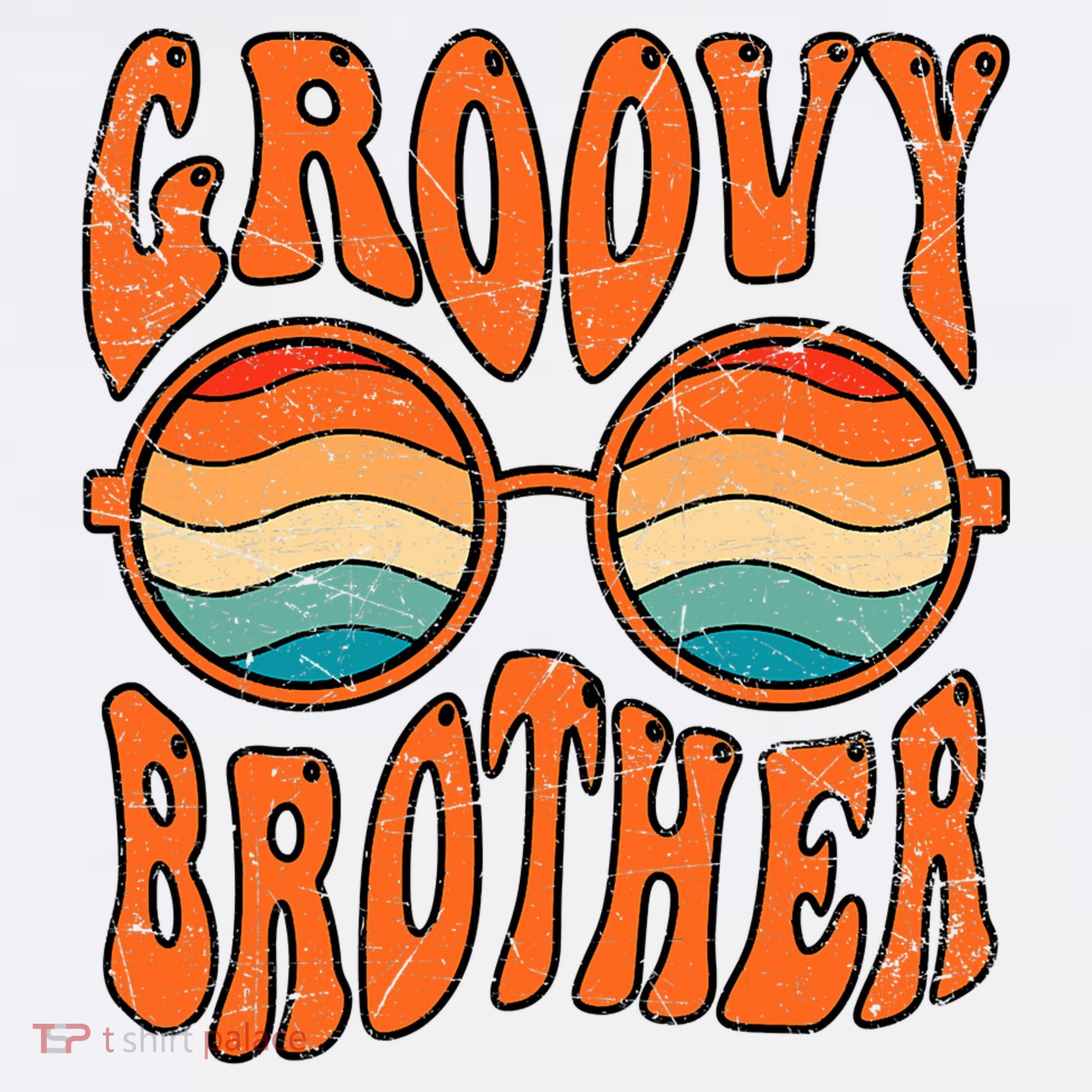 Groovy Brother 70s Aesthetic 1970'S Retro Brother T-Shirt