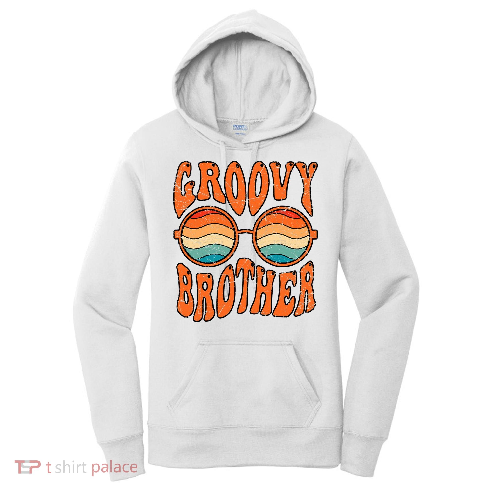Groovy Brother 70s Aesthetic 1970'S Retro Brother Women's Hoodie