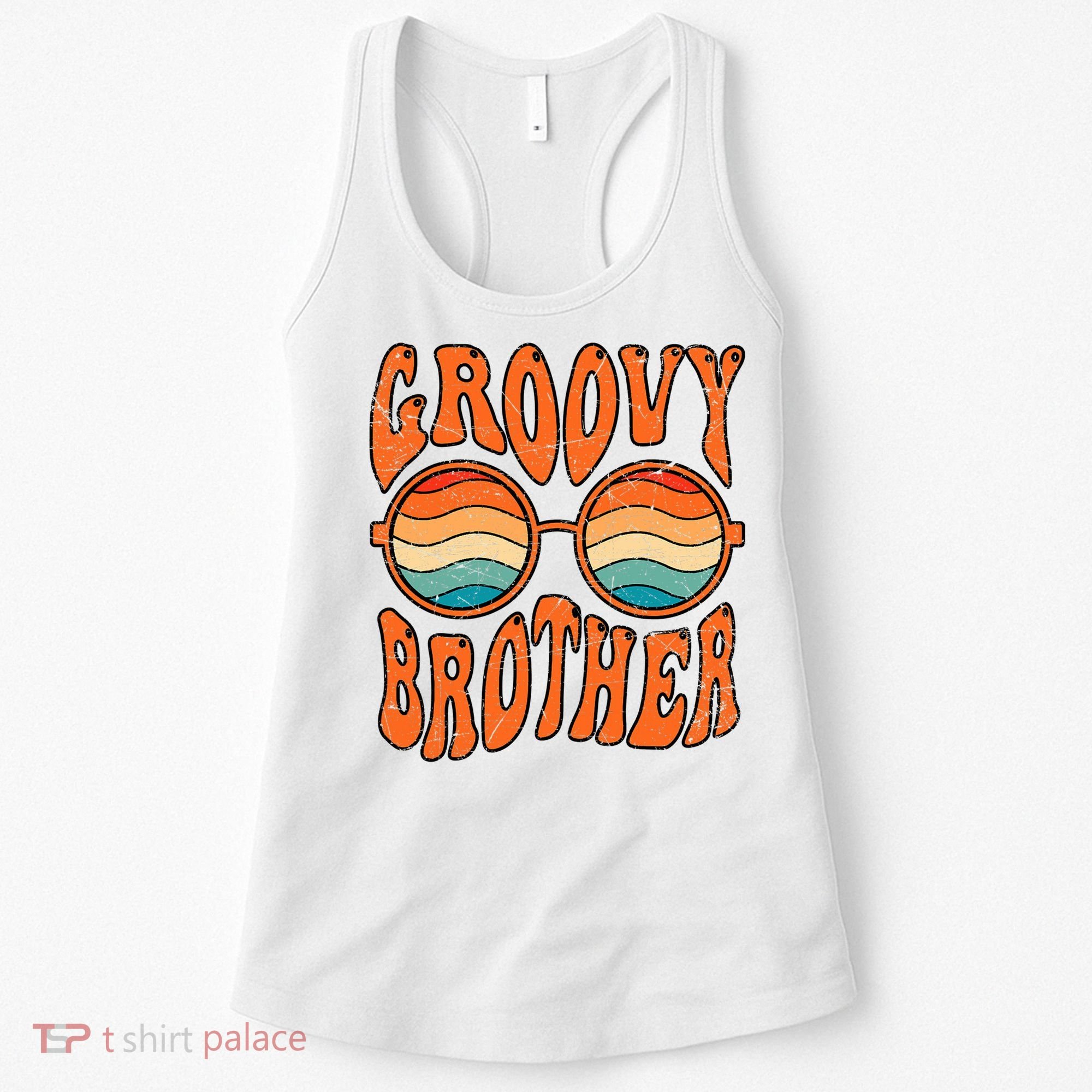 Groovy Brother 70s Aesthetic 1970'S Retro Brother Women's Tank Top