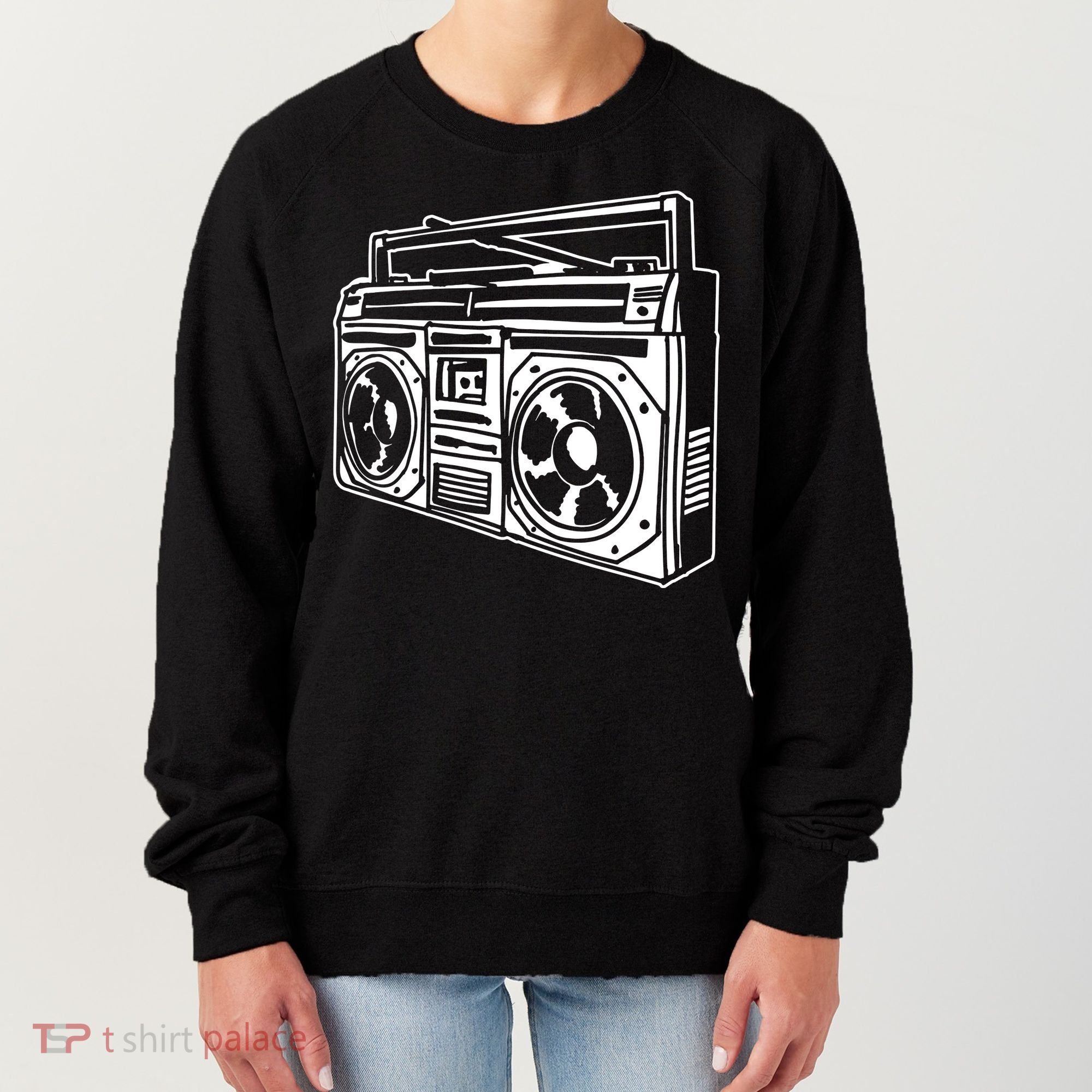 Ghetto Blaster 80s 90s Hip Hop Rap Classic Women's Sweatshirt