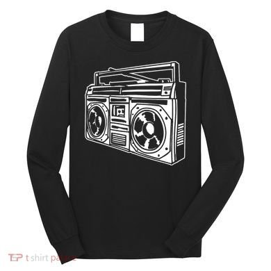 Ghetto Blaster 80s 90s Hip Hop Rap Classic Long Sleeve Shirt