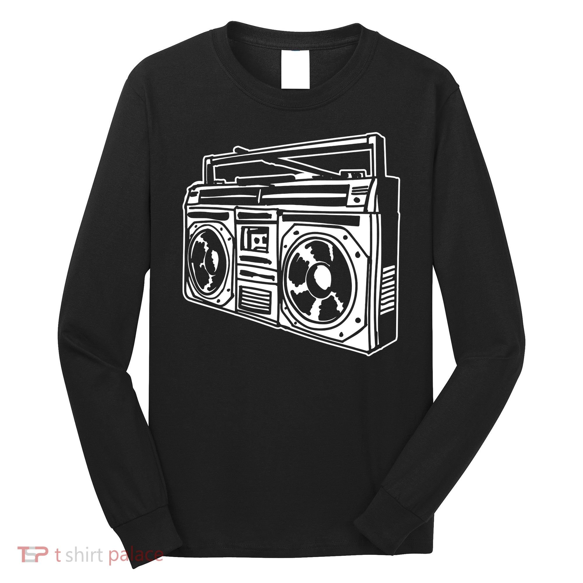 Ghetto Blaster 80s 90s Hip Hop Rap Classic Long Sleeve Shirt
