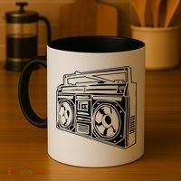 Ghetto Blaster 80s 90s Hip Hop Rap Classic Coffee Mug thumb 4