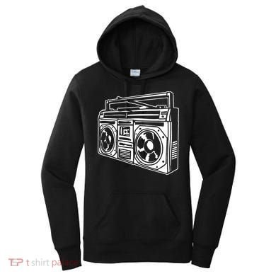 Ghetto Blaster 80s 90s Hip Hop Rap Classic Women's Hoodie