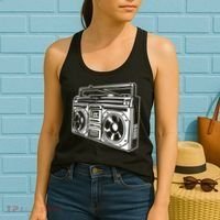 Ghetto Blaster 80s 90s Hip Hop Rap Classic Women's Tank Top thumb 2