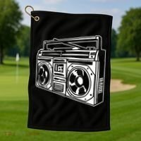 Ghetto Blaster 80s 90s Hip Hop Rap Classic Golf Towel thumb 1