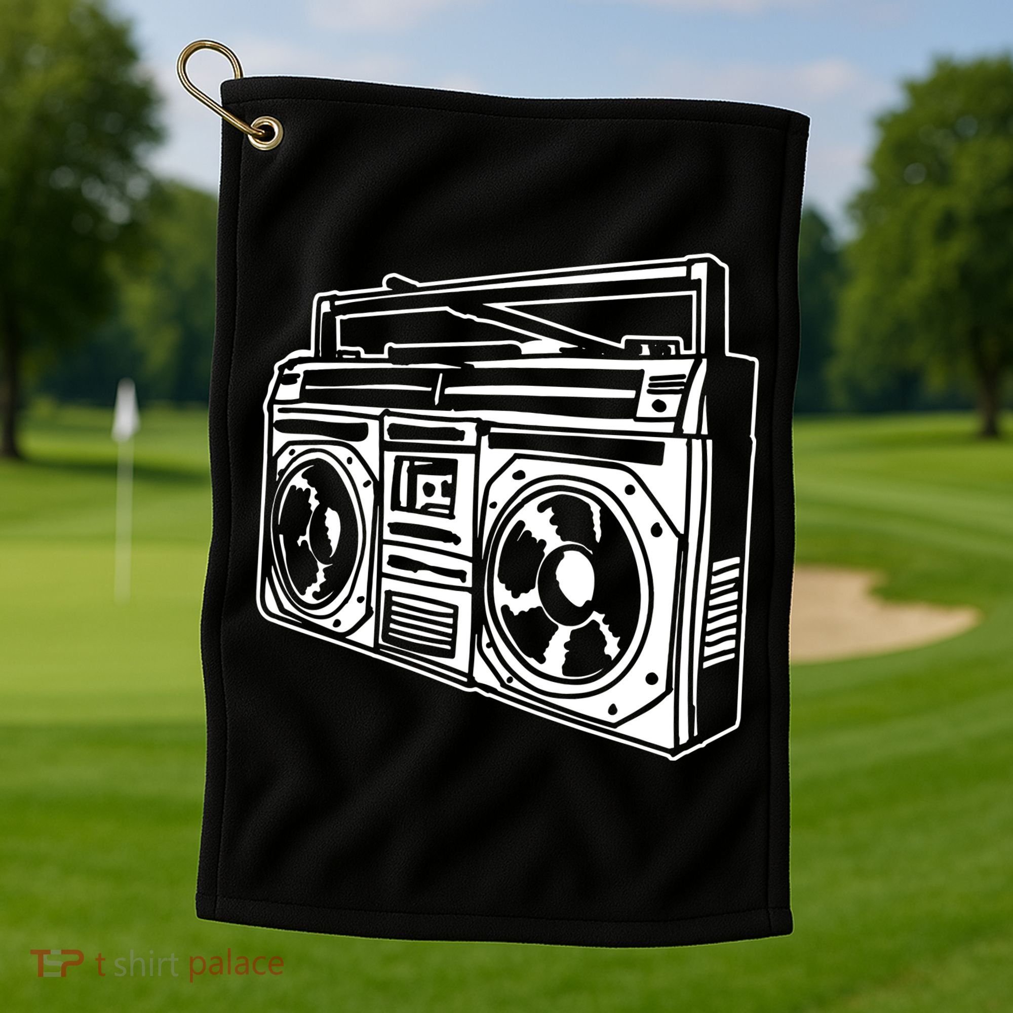 Ghetto Blaster 80s 90s Hip Hop Rap Classic Golf Towel