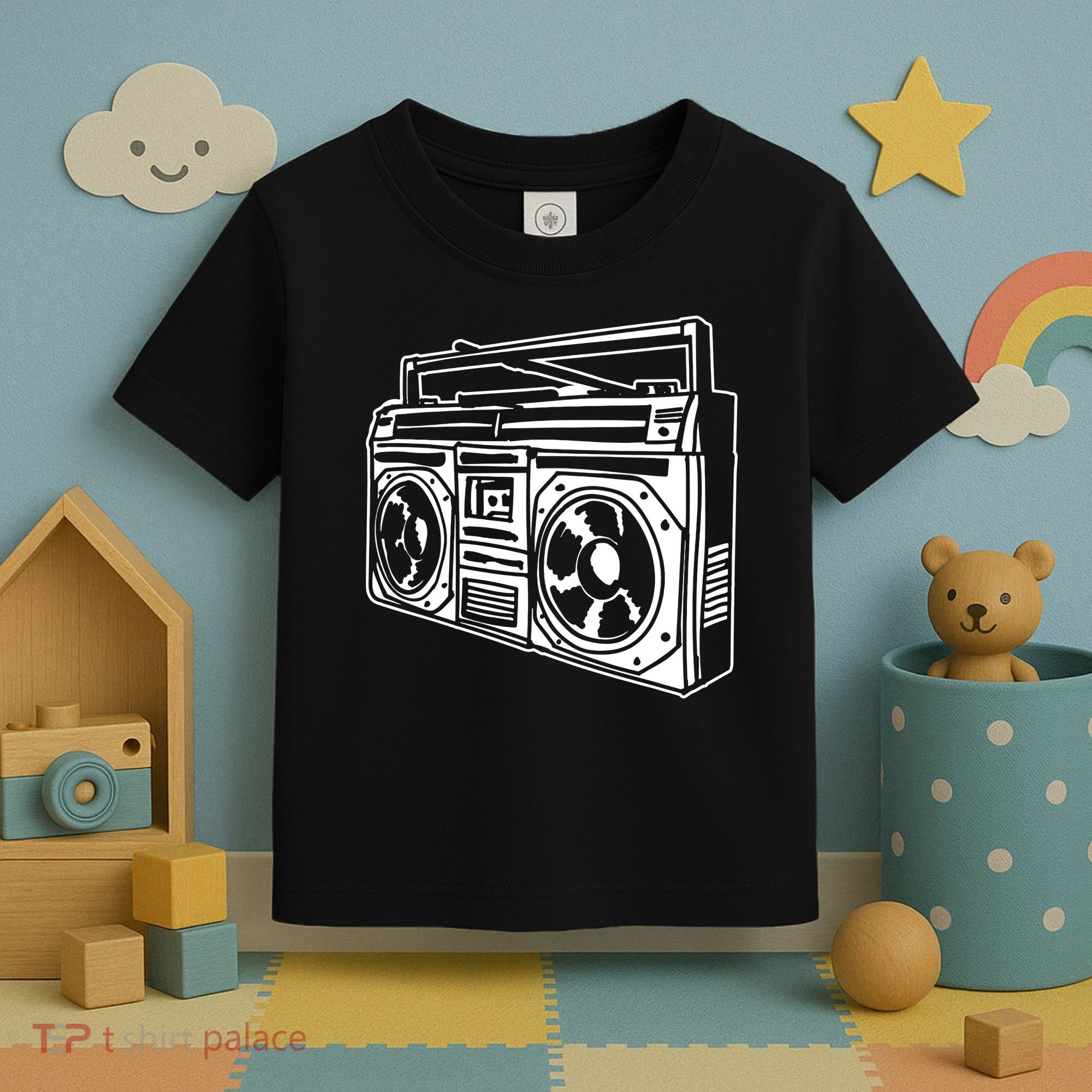 Ghetto Blaster 80s 90s Hip Hop Rap Classic Toddler T-Shirt