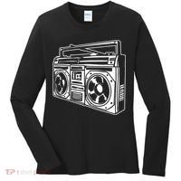 Ghetto Blaster 80s 90s Hip Hop Rap Classic Women's Long Sleeve Shirt thumb 0
