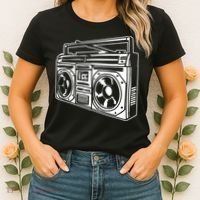 Ghetto Blaster 80s 90s Hip Hop Rap Classic Women's T-Shirt thumb 2