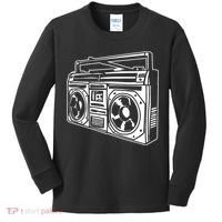 Ghetto Blaster 80s 90s Hip Hop Rap Classic Kids Long Sleeve Shirt thumb 0