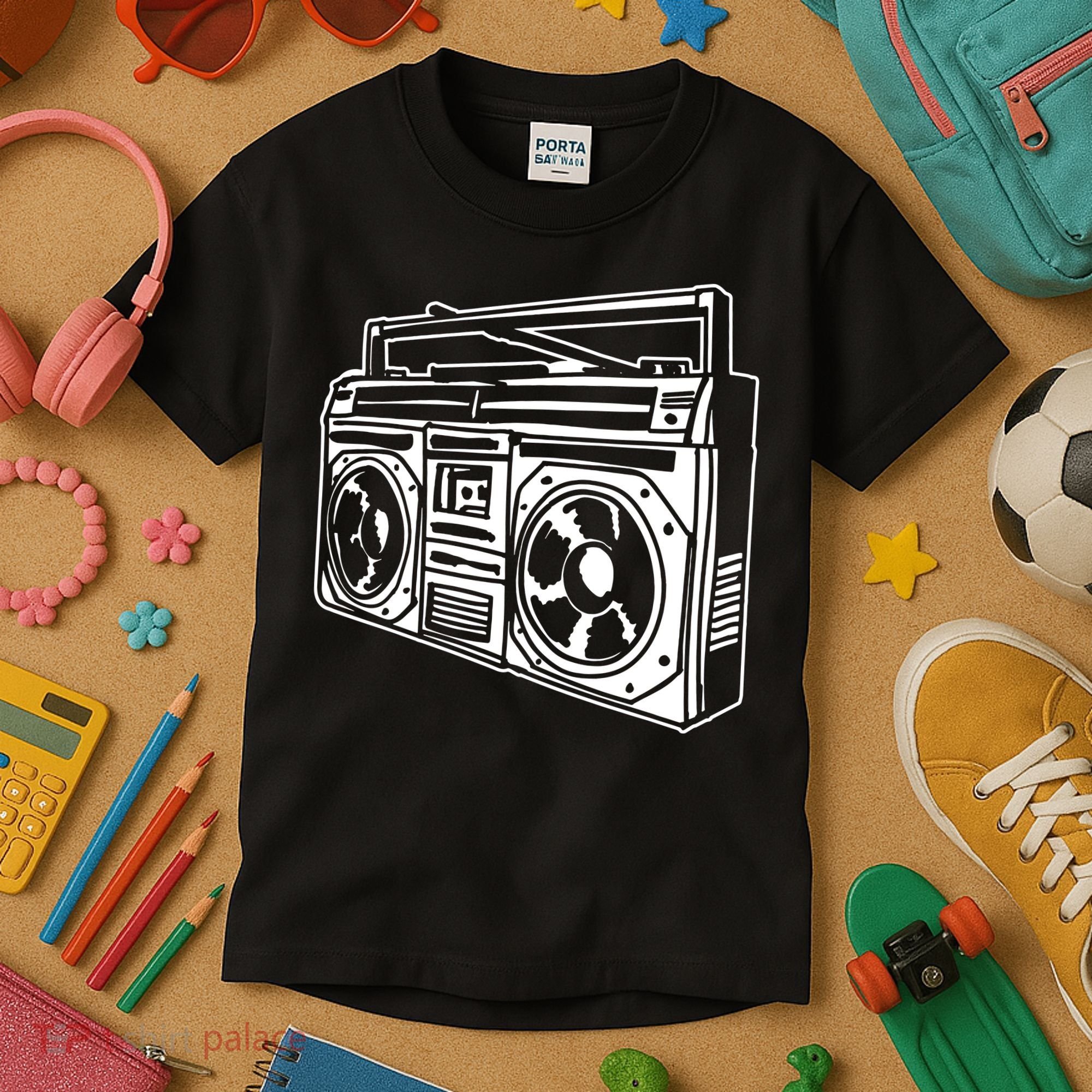 Ghetto Blaster 80s 90s Hip Hop Rap Classic Kids T-Shirt