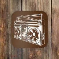 Ghetto Blaster 80s 90s Hip Hop Rap Classic Coaster thumb 0