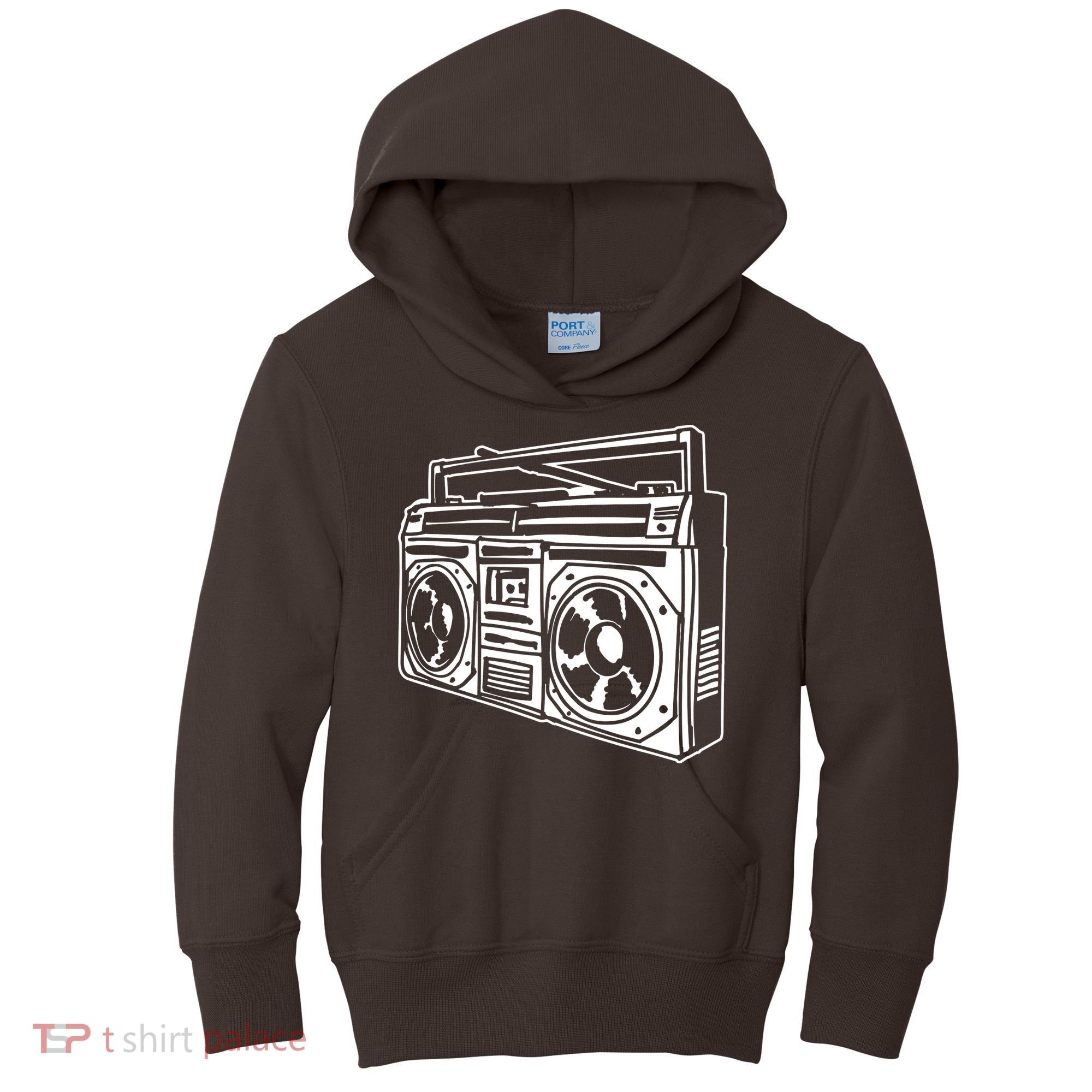 Ghetto Blaster 80s 90s Hip Hop Rap Classic Kids Hoodie
