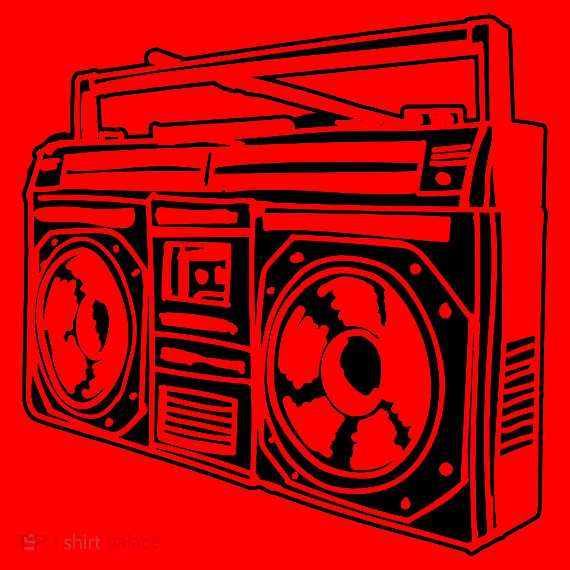 Ghetto Blaster 80s 90s Hip Hop Rap Classic Santa Hat