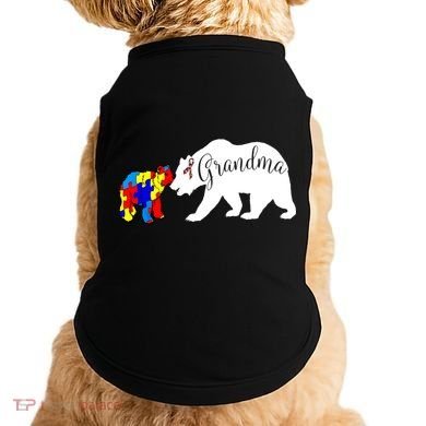 Grandma Bear Autism Awareness Doggie Tank