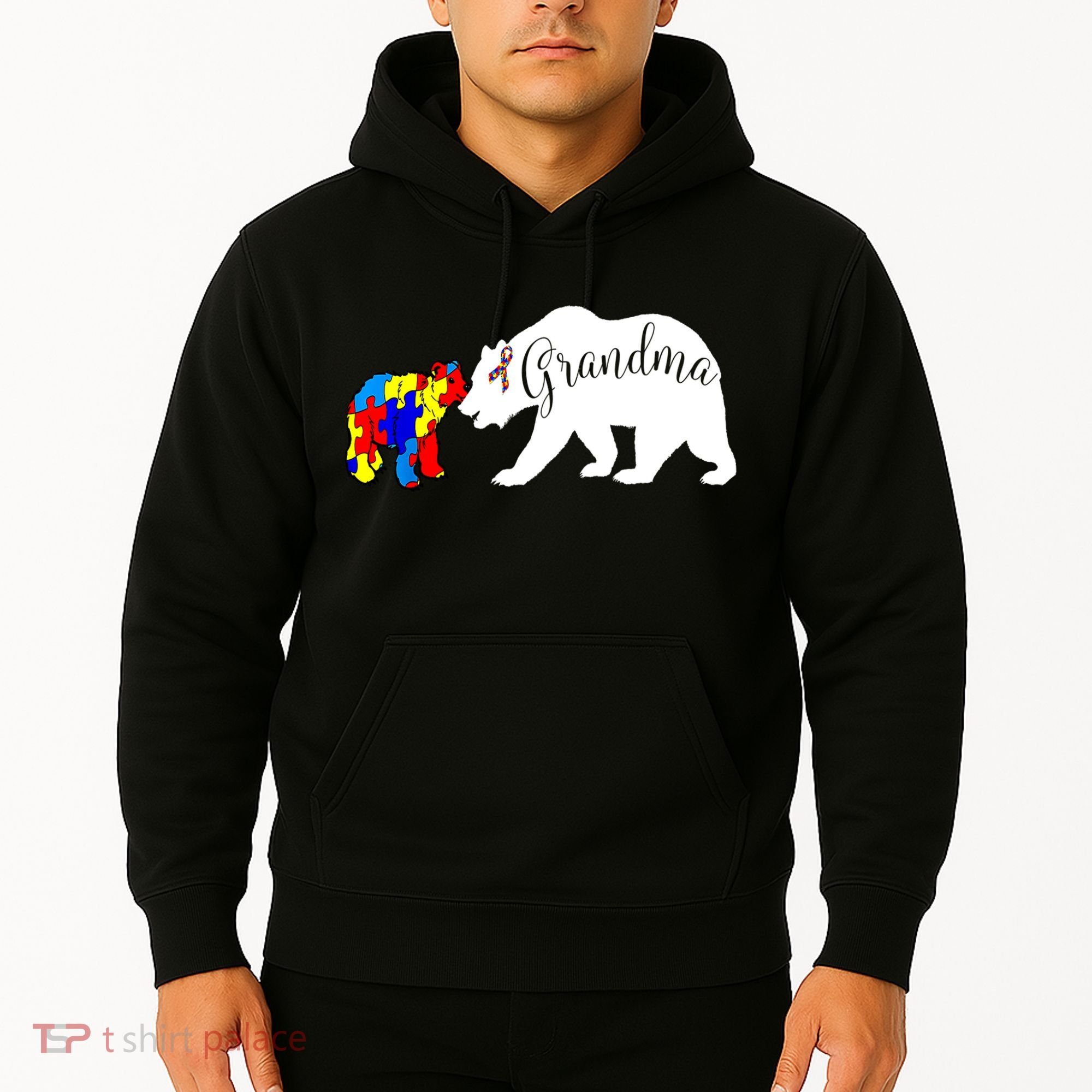 Grandma Bear Autism Awareness Hoodie