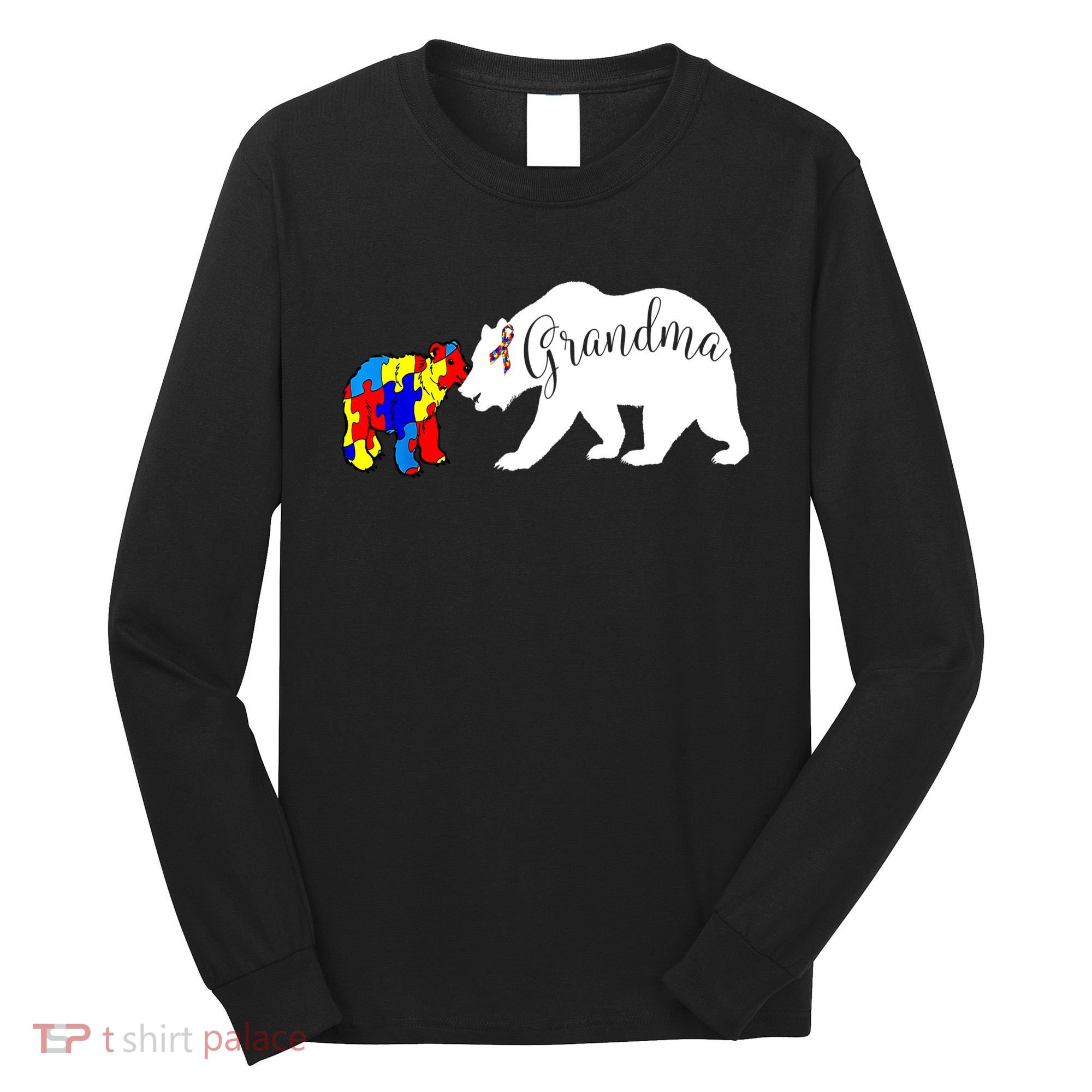 Grandma Bear Autism Awareness Long Sleeve Shirt