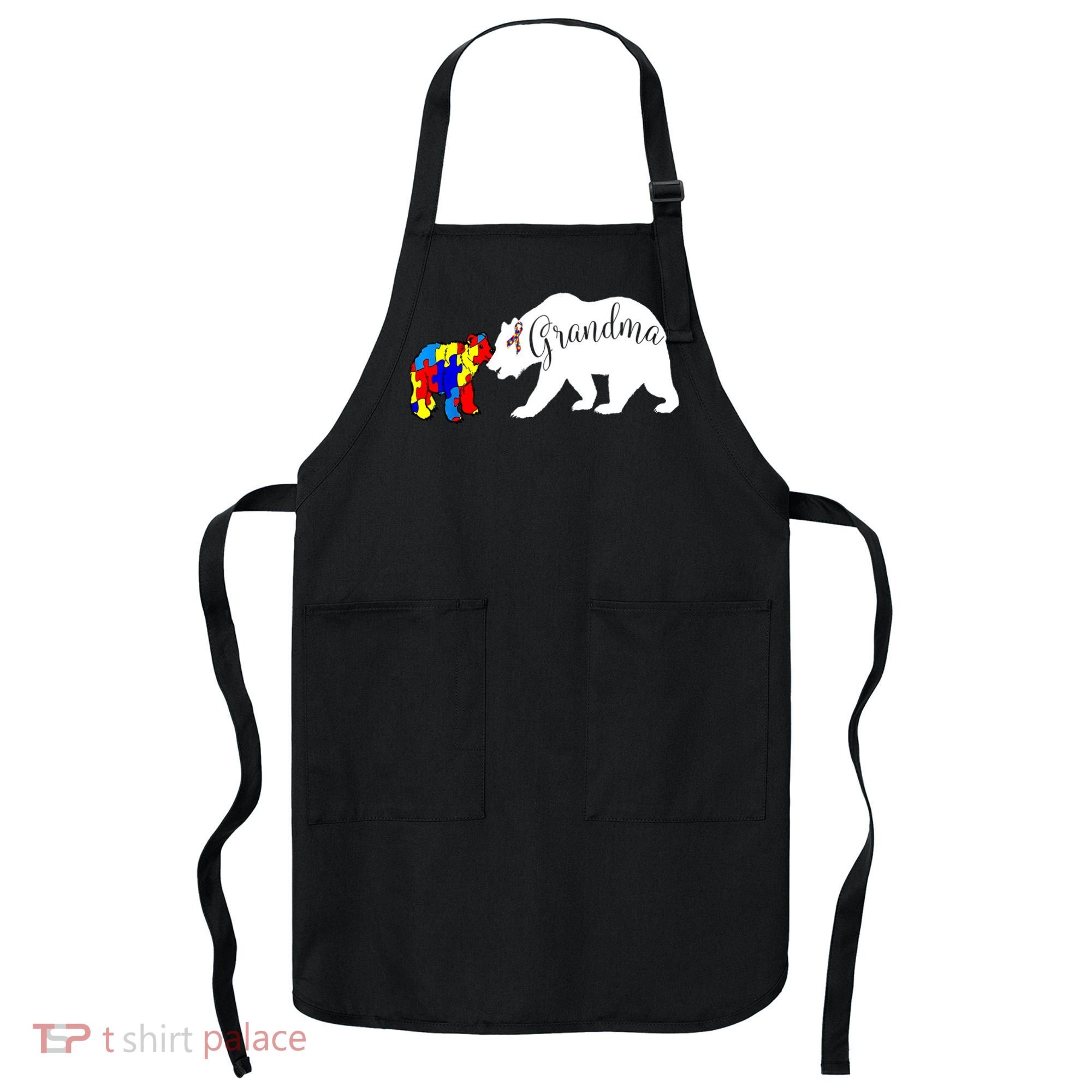 Grandma Bear Autism Awareness Apron