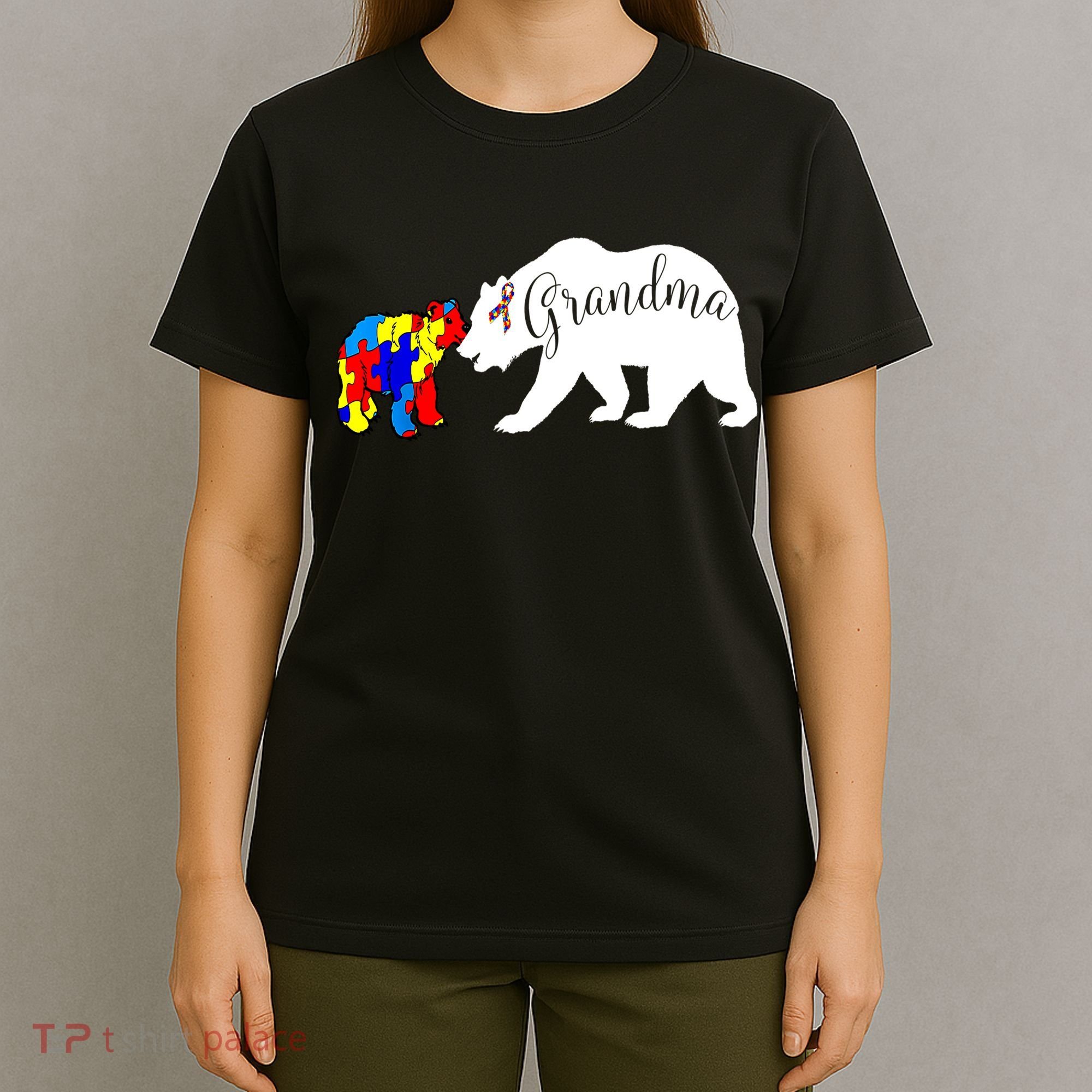 Grandma Bear Autism Awareness T-Shirt