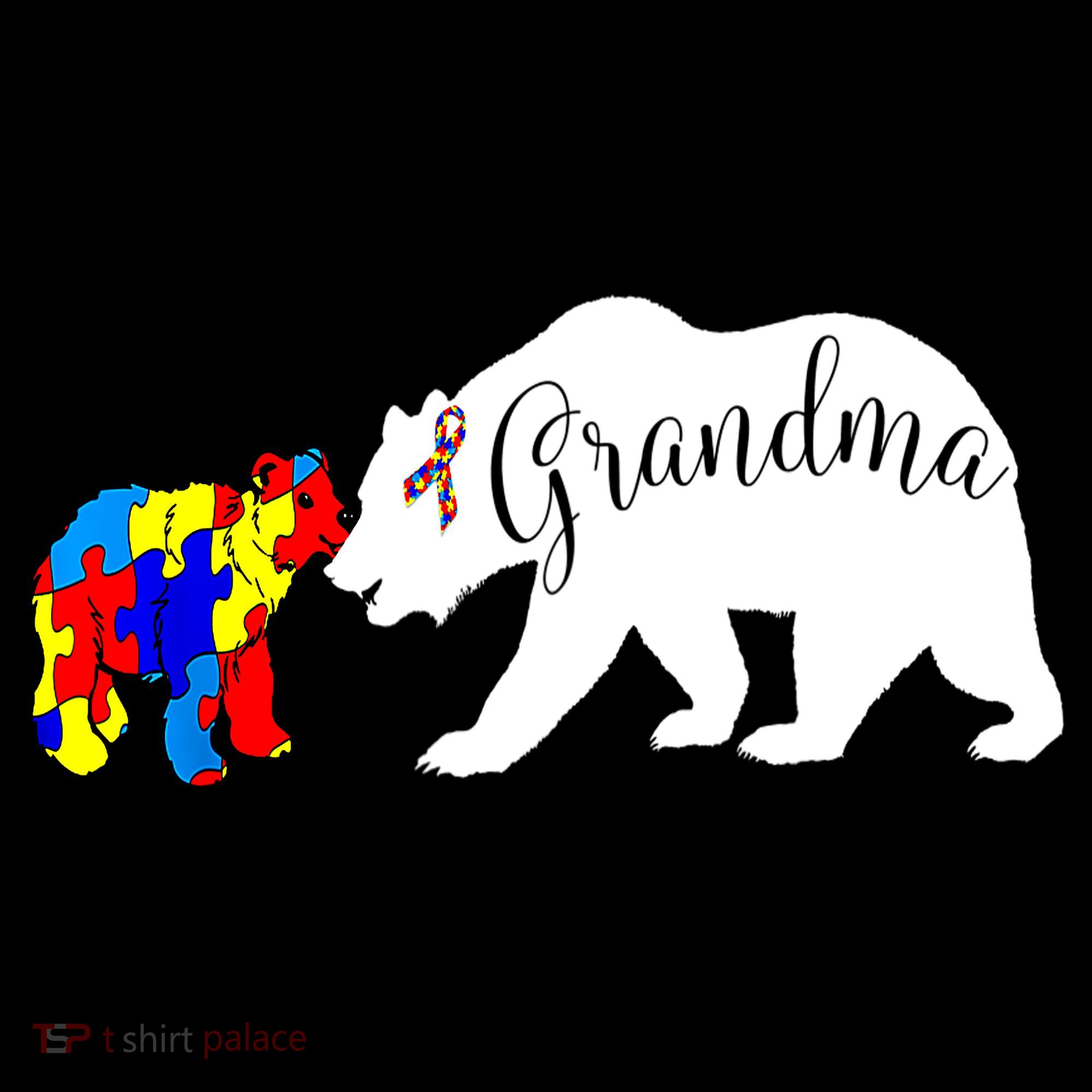 Grandma Bear Autism Awareness T-Shirt