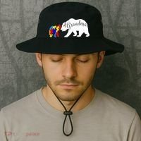 Grandma Bear Autism Awareness Bucket Hat thumb 2