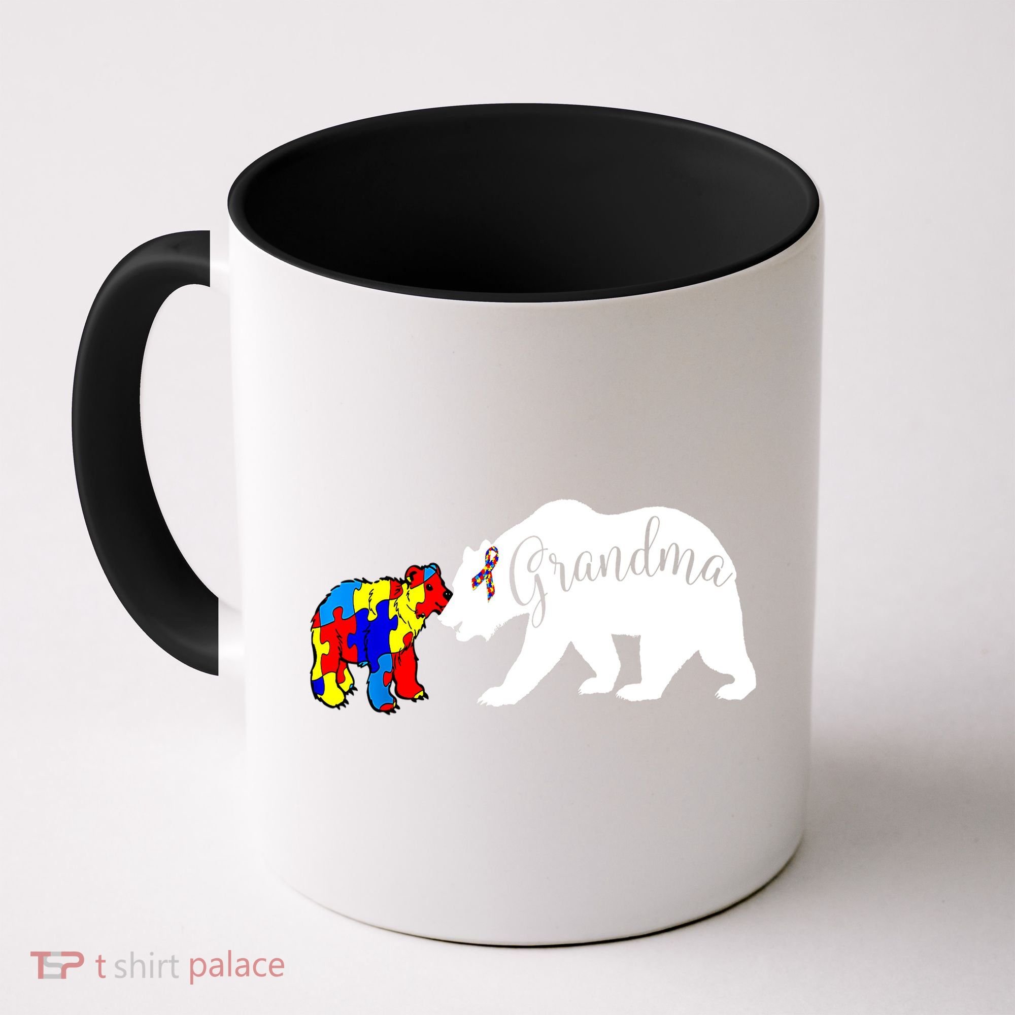 Grandma Bear Autism Awareness Coffee Mug