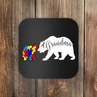 Grandma Bear Autism Awareness Coaster thumb 0