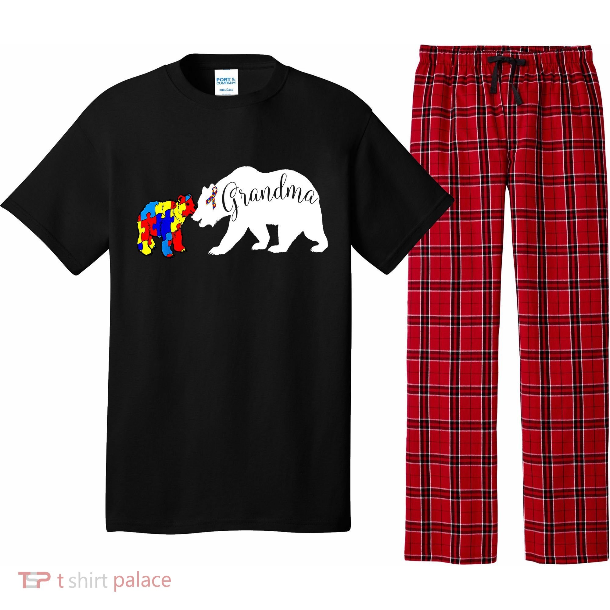 Grandma Bear Autism Awareness Pajama Set