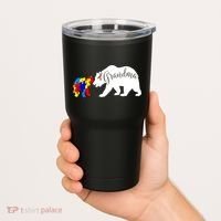 Grandma Bear Autism Awareness Tumbler thumb 2