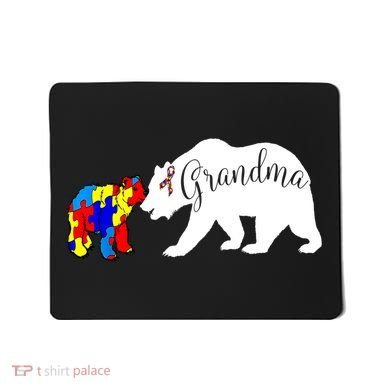 Grandma Bear Autism Awareness Mousepad