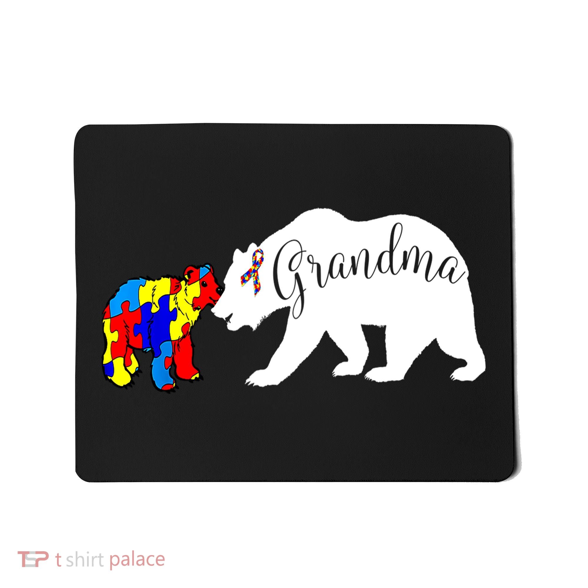 Grandma Bear Autism Awareness Mousepad