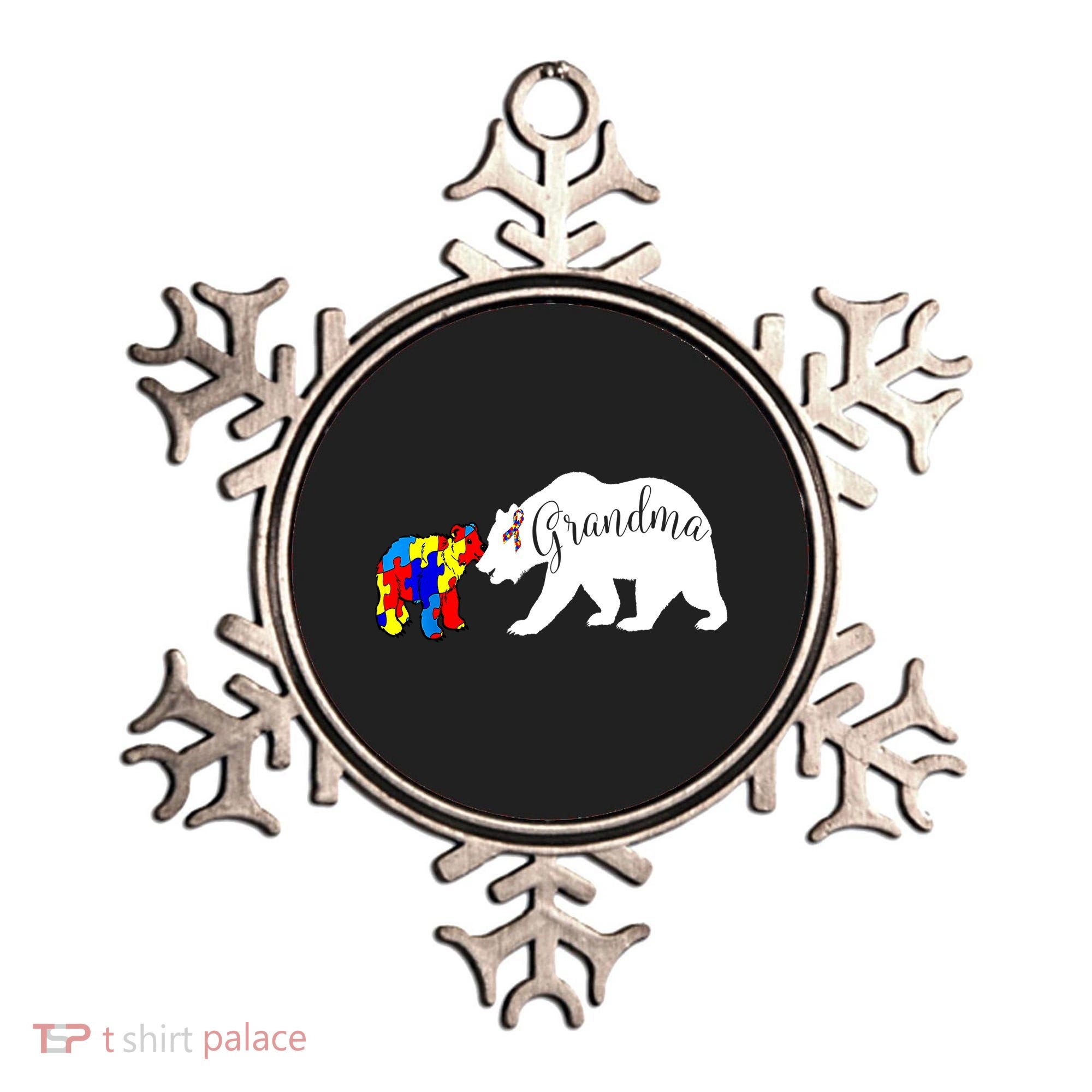 Grandma Bear Autism Awareness Ornament
