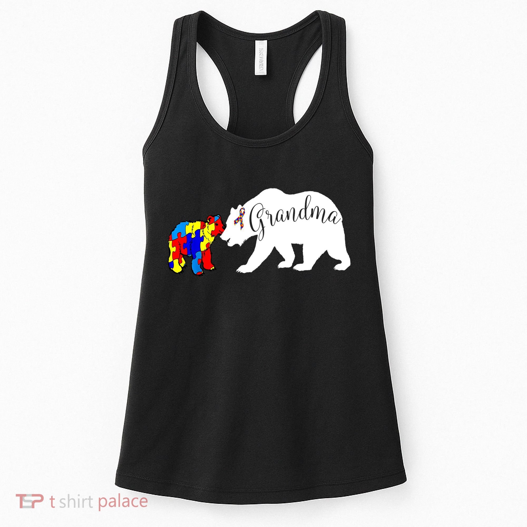Grandma Bear Autism Awareness Women's Tank Top