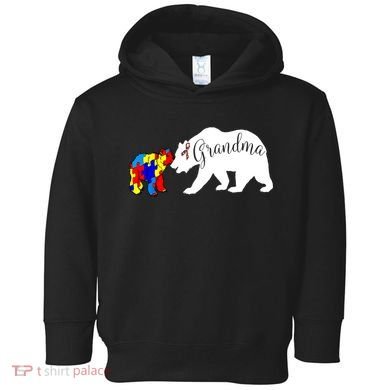 Grandma Bear Autism Awareness Toddler Hoodie