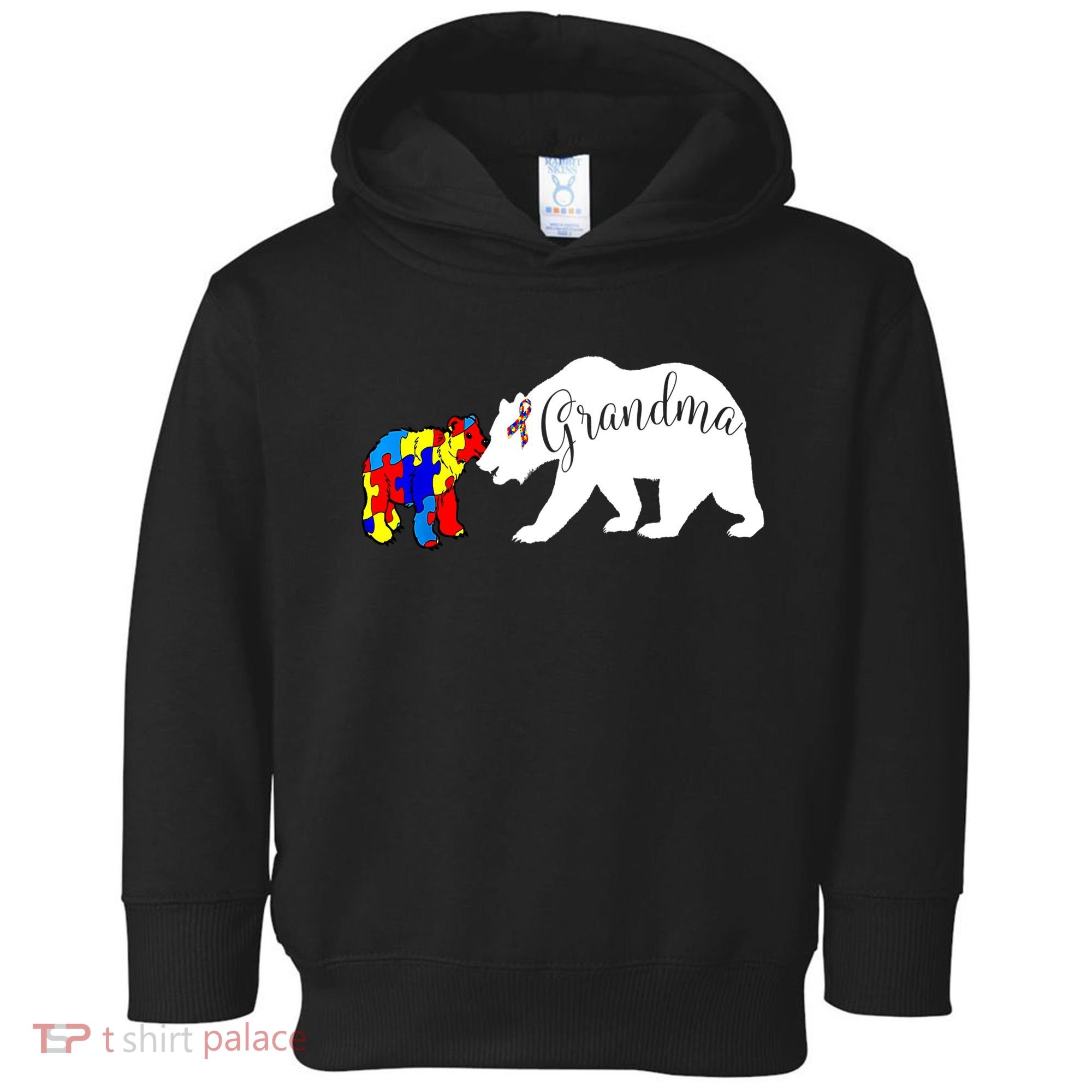 Grandma Bear Autism Awareness Toddler Hoodie