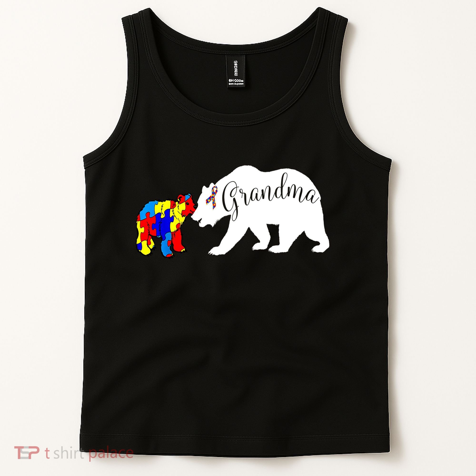 Grandma Bear Autism Awareness Tank Top